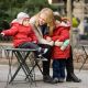 Melissa Joan Hart hangs with her sons in Bryant Park in NYC on January 29, 2010