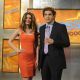 Nasim Pedrad and Ashton Kutcher spoof Access Hollywood on ‘Saturday Night Live’ on February 6, 2010
