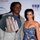 Kim Kardashian with Reggie Bush, and her Super Bowl nails