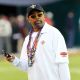 Spike Lee hits the field at Super Bowl XLIV at the Sun Life Stadium in Miami Gardens, Fla., on February 7, 2010