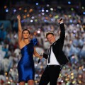 Nelly Furtado and Bryan Adams kick things off at the 2010 Vancouver Winter Olympics Opening Ceremony in Vancouver, Canada on February 12, 2010