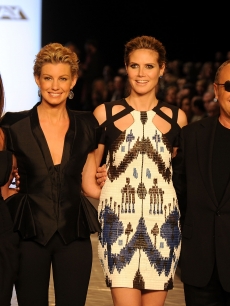 Nina Garcia, Faith Hill, Heidi Klum and Michael Kors walks the runway at the Project Runway Fall 2010 Fashion Show during the Mercedes-Benz Fashion Week, NYC, February 12, 2010