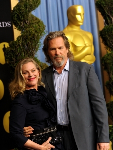Actor Jeff Bridges and wife Susan Bridges pose at the 82nd annual Academy Awards Nominee Luncheon at Beverly Hilton Hotel on February 15, 2010 in Los Angeles, California.