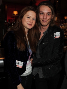 Bonnie Wright and Jamie Campbell Bower attend the afterparty following the cast change of ‘Waiting For Godot’ at the Haymarket Hotel on January 27, 2010 in London, England