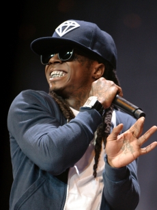 Lil Wayne rocks the mic in January 2010