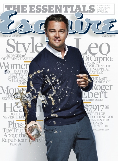 Leonardo DiCaprio on the cover of Esquire’s March 2010 issue
