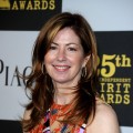 Dana Delany gets colorful on the blue carpet at the 25th Film Independent Spirit Awards in LA on March 5, 2010