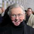 Film critic Roger Ebert arrives on the blue carpet at the 25th Film Independent Spirit Awards in LA on March 5, 2010
