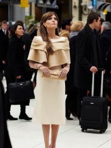 Angelina Jolie films in Paris at the Lyon Train Station for the Movie ‘The Tourist’ in Paris, France on February 25, 2010