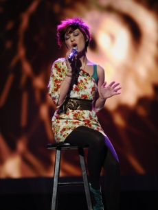 Lacey Brown performs Stevie Nicks’ ‘Landslide’ on the first week of live singing on ‘American Idol’ Season 9, February 23, 2010