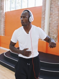 Chad Ochocinco listens for the beat during his ‘Dancing with the Stars’ Season 10 rehearsals