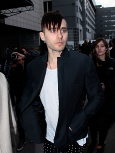 Jared Leto arrives at the Lanvin Ready to Wear show, Paris, March 5, 2010
