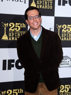 Ed Helms makes the scene on the blue carpet at the 25th Film Independent Spirit Awards in LA on March 5, 2010