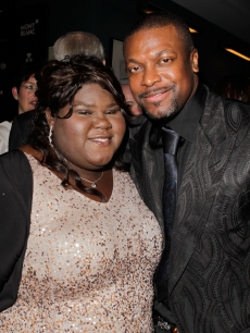 Gabourey Sidibe and Chris Tucker attend the Montblanc Charity Cocktail hosted by The Weinstein Company to benefit UNICEF held at Soho House on March 6, 2010 in West Hollywood, Calif.