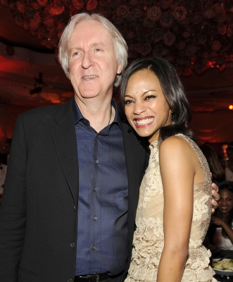 ‘Avatar’ alumni James Cameron and Zoe Saldana cuddle up at the third annual Essence Black Women in Hollywood Luncheon at the Beverly Hills Hotel on March 4, 2010
