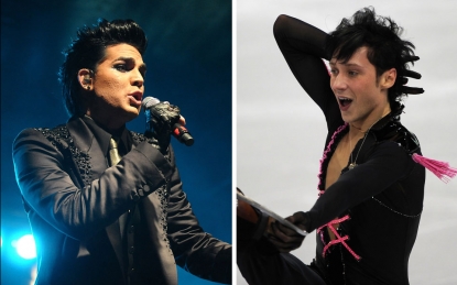 Adam Lambert and Johnny Weir