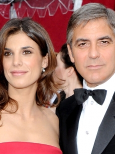 Elisabetta Canalis and George Clooney at the Oscars, March 7, 2010
