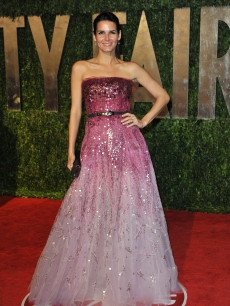 Angie Harmon looks beatific at the 2010 Vanity Fair Oscar Party.