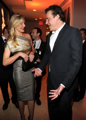 Cameron Diaz and Jason Segel attend the 2010 Vanity Fair Oscar Party at the Sunset Tower Hotel on March 7, 2010 in West Hollywood, Calif.