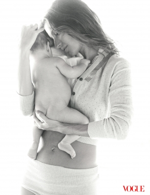 Gisele Bundchen and son Benjamin Rein in the pages of VOGUE’s April 2010 issue