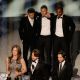 Director Kathryn Bigelow, screenwriter Mark Boal and producer Greg Shapiro, and (rear L-R) actors Jeremy Renner, Brian Geraghty and Anthony Mackie accept Best Picture award for ‘The Hurt Locker’ onstage during the 82nd Annual Academy Awards