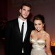 Liam Hemsworth and Miley Cyrus at the Elton John AIDS Foundation Academy Awards party, Los Angeles, March 7, 2010