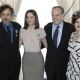 Tim Burton, Marion Cotillard, French Culture Minister Frederic Mitterrand and Helena Bonham Carter attend a ceremony where the director was awarded with the medal of Arts and Letters at the French culture ministry in Paris, Monday March 15, 2010