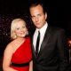 Amy Poehler and Will Arnett pose at the NBC Universal/Focus Features Golden Globes after party in Beverly Hills on January 17, 2010