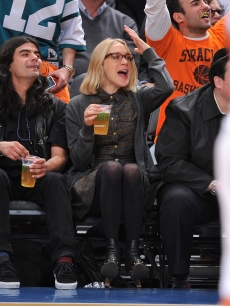 Chloe Sevigny attends a game between the Denver Nuggets and the New York Knicks at Madison Square Garden, NYC, March 23, 2010
