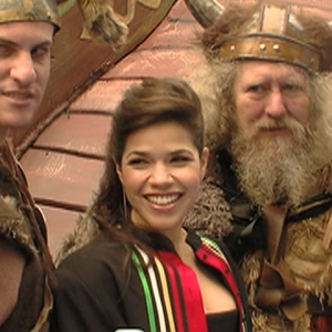 America Ferrera Docks Her Viking Ship In Time Square
