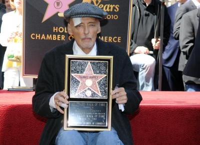 Dennis Hopper was honored with a Star on the Hollywood Walk of Fame on March 26, 2010