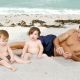 Ricky Martin poses with his sons Valentino and Matteo in Miami, Florida on August 18, 2009
