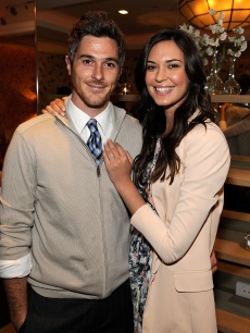 Dave Annable and Odette Yustman attend Avon and Elle Magazine’s celebration of the mag’s May issue at the Crosby Street Hotel, NYC, April 9, 2010