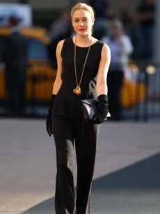 Chloe Sevigny steps out in all black at Lincoln Center, NYC, April 12, 2010