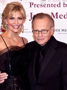 Larry King and wife Shawn Southwick on March 10, 2010