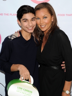 ‘Ugly Betty’s’ Mark Indelicato and Vanessa Williams attend the grand opening celebration of Otarian, the planet’s most sustainable restaurant, on April 14, 2010 in New York City