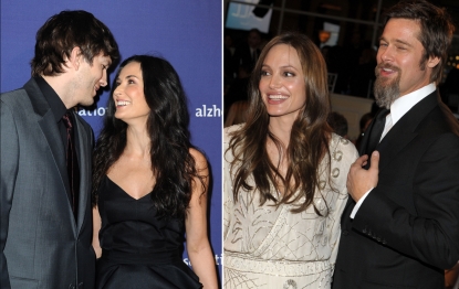 Ashton Kutcher and Demi Moore, Angelina Jolie and Brad Pitt