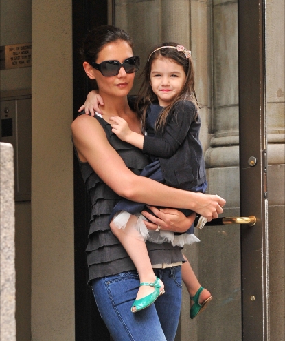 Katie Holmes and Suri Cruise step out in New York City on April 11, 2010