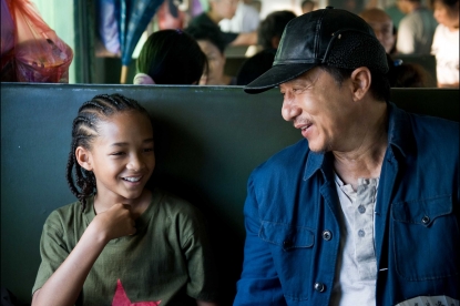 Jaden Smith and Jackie Chan in a scene from Columbia Pictures’ ‘Karate Kid’ due to be released on June 11, 2010