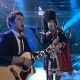 Lee Dewyze performs with a bagpipe player on ‘American Idol,’ April 6, 2010