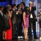 The cast of ‘Glee’ and show creator Ryan Murphy onstage at the 21st Annual GLAAD Media Awards held at Hyatt Regency Century Plaza in Century City, California on April 17, 2010 