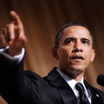President Barack Obama speaks during the 2010 White House Correspondents’ Dinner in Washington, D.C. on May 1, 2010