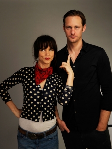 ‘Metropia’ stars Juliette Lewis and Alexander Skarsgard goof around at the Tribeca Film Festival portrait studio in NYC on April 25, 2010