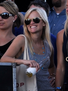 Reese Witherspoon is seen during Brooks & Dunn performance during day two of Stagecoach: California’s Country Music Festival 2010 held at The Empire Polo Club in Indio, Calif. on April 25, 2010 