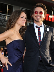 Susan Downey and actor Robert Downey Jr. arrive at the world premiere of Paramount Pictures and Marvel Entertainment’s ‘Iron Man 2’ held at El Capitan Theatre on April 26, 2010 in Hollywood, California.