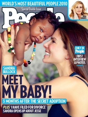 Sandra Bullock and adopted son Louis Bardo Bullock on the cover of People magazine’s May 10, 2010 issue. For more head to People.com

