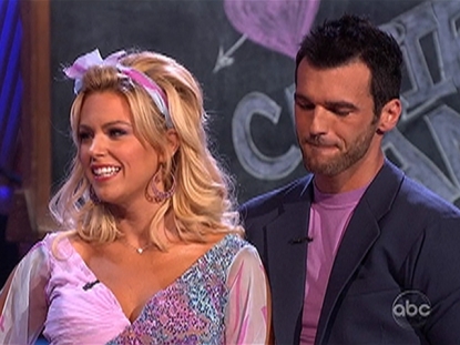 Tony Dovolani bites his lip as he and Kate Gosselin are criticized on ‘Dancing with the Stars,’ April 19, 2010