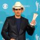 Brad Paisley, winner of Male Vocalist Of The Year Award, poses in the press room during the 45th Annual Academy of Country Music Awards at the MGM Grand Garden Arena in Las Vegas, Nevada on April 18, 2010 