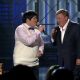 Lin Yu Chun and William Shatner sing on ‘Lopez Tonight’ on April 21, 2010