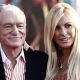 Hugh Hefner and Crystal Harris arrive at the world premiere of ‘Iron Man 2’ at the El Capitan Theatre in Los Angeles on April 26, 2010